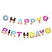 Pandecor Donut Party Supplies - Serves 24 Guests - 99 Pieces Donut Party Disposable Tableware,Includes Happy Birthday Banner Tablecover Napkins 9 Inch Plates 7 Inch Plates and Cups