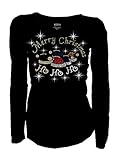Bling Rhinestone T-Shirt,Merry Christmas Santa Claus Caps Ho Ho Ho