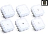 【6 Pack】Elecrainbow 0.5W Plug in LED Sensor Night Light, Automatic Dusk to Dawn Sensor, White