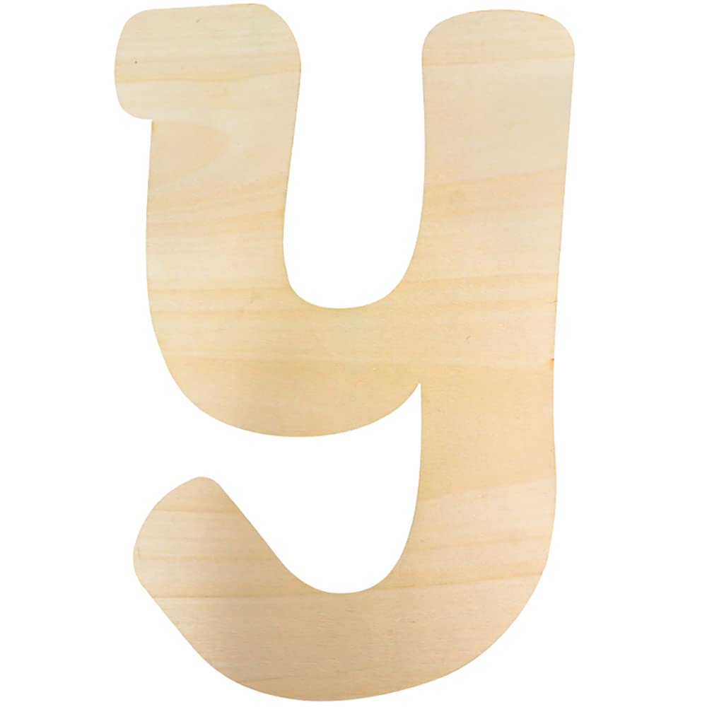 Large Wooden Letters 12 Inch, Unfinished 30cm Wooden Letter Y for Crafts Children's Names Capital Alphabet 5mm Thick Wood Letters for Nursery Decor Wall Art Hanging Home Painting