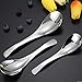 CocoKool Soup Spoons, Premium Stainless Steel Japanese Soup Spoon, Widely-Used Metal Soup Spoons, Durable Stainless Soup Spoons, Thick Heavy-Weight Ramen Spoon with Modern Look, Set of 6 (Silver)