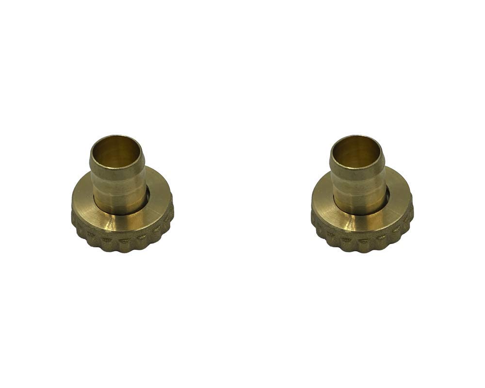 Aumix 1/2 inch Brass Garden Tap Connector Nozzle Adaptor Pack of 2