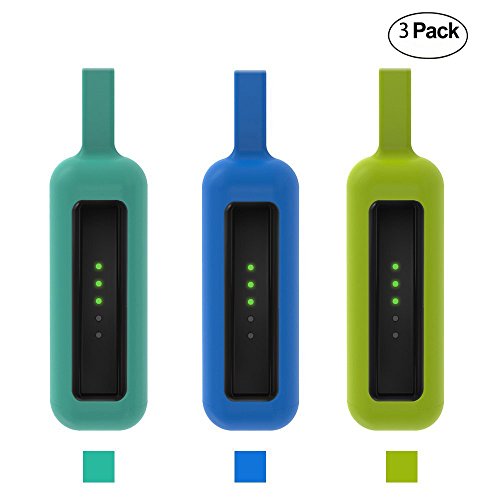 for Fitbit Flex 2 Silicone Clip Holder Built-in Smart Strong Magnetic Clasp Strap for Fitbit Flex 2 (Cyan Blue Green)