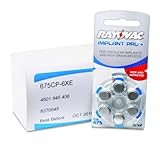 60 Rayovac Mercury Free Hearing Aid Batteries Size: 675P Cochlear + Battery Holder Keychain