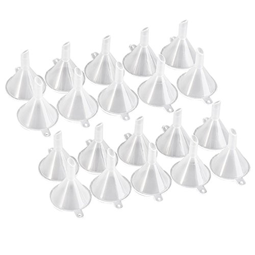 image for Ohaha 35 PCS Mini Clear Plastic Funnels for Bottle Filling, Perfumes, 
