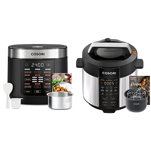 COSORI 10 Cup Rice Cooker + Pressure Cooker with 18 Functions & 13 Presets, Including Rice, Slow Cook, Steam, Saute, Sous Vide