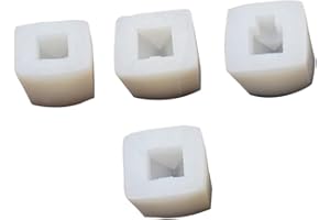 GALPADA 4 Pcs Christmas Silicone Candle Molds Snow House Shape DIY Handmade Candle Mold for Scented Wax