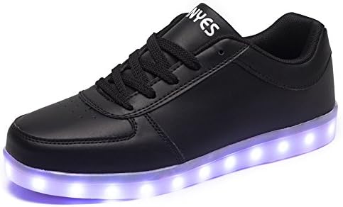 Sanyes Unisex USB Charging Light up LED Shoes Flashing Sneakers