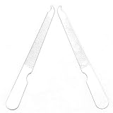 Yeshan Stainless Steel Triple-cut Double Side Nail File and Nail Cleaner Tip,Pack of 2