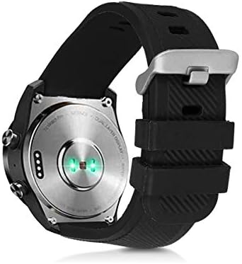 kwmobile Pulsera para Ticwatch Pro - Brazalete de [Silicona] en [Negro] sin Fitness Tracker