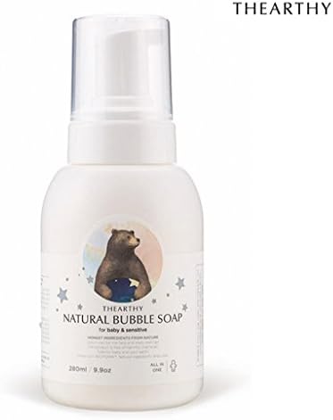 [THEARTHY] Natural Bubble Soap 280ml for Baby &amp; Sensitive, Hypoallergenic All in One Shampoo &amp; Body Wash &amp; Soap