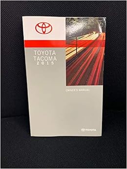 2015 Toyota Taa Owners Manual Books