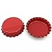 IGOGO 100 PCS Crown Bottle Caps Double Both Sided Colors Craft Linerless 2 sided Red