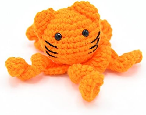 Dconfident Crochet dolls Octopus,hand therapy balls for arthritis Hand Exercises and Strengthening. (Orange)
