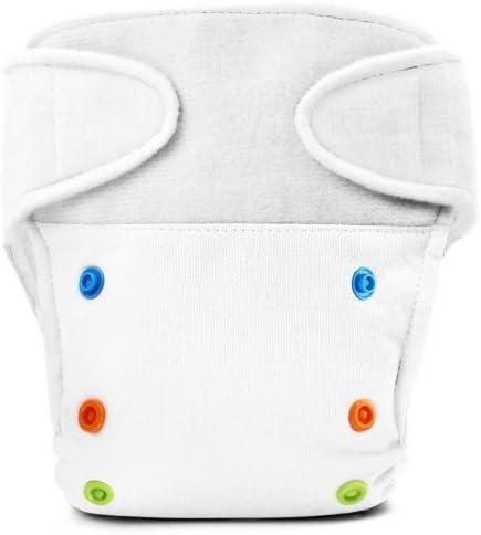 BabyKicks Basic Cloth Diaper Hook and Loop Closure, White by BabyKicks