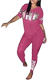 Adogirl Women's 2 Piece Outfits Tracksuits V Neck Tops and Skinny Pants Jog Set