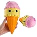 WATINC 9 inch Jumbo Three-Color ice Cream Squishes Lovely Toy Stress Relief Soft Toy Slow Rising Squeeze Toys(Three-Color ice Cream)