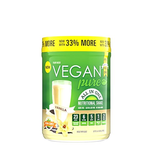 Vegan Pure All In One Nutritional Shake, Vegan Vanilla Flavor Plant-Based Protein Powdered Drink, 1.34 Pounds (12 Servings), Dairy Free, Soy Free & Made with Gluten-Free Ingredients - Thumbnail 6