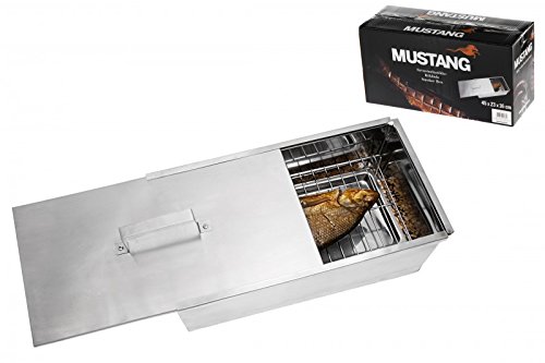 Grillpaul Mustang Räucherbox Premium | Smokerbox | Räucherschrank klein | Edelstahl poliert | 45 x 23 x 16cm – Bild 3