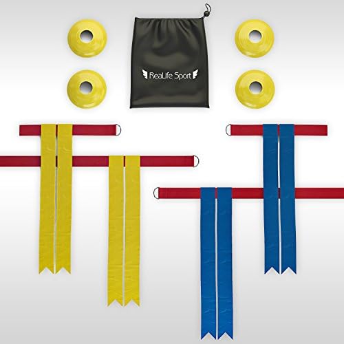 10 Man Flag Football Deluxe Set with Belts, Flags, Cones and Carry Bag