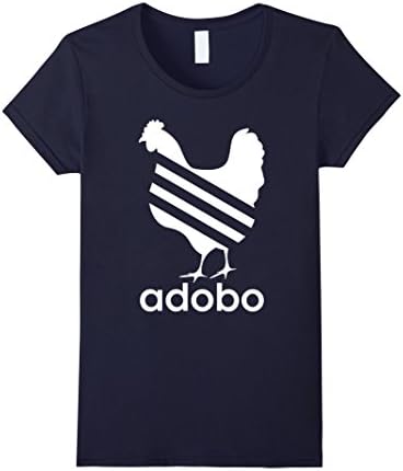Women's Chicken Adobo T Shirt Funny Filipino Pinoy Humor Philippines Medium Navy
