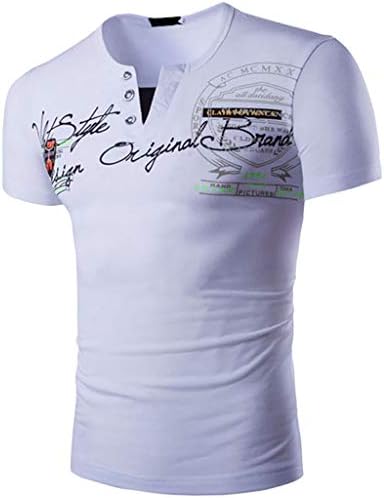 Dude! 2019! Hot! New! I Like it! Fashion Mens Letter Button Personality Shirt Short Sleeve T-Shirt Blouse Tops