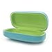 MyEyeglassCase Hard Sunglasses Case - Extra Large Glasses case in Smooth Turquoise - Oversized Eyeglass Case Hard shell for Extra Large straight Sunglasses with microfiber Pouch & Cloth (AS505 Teal)