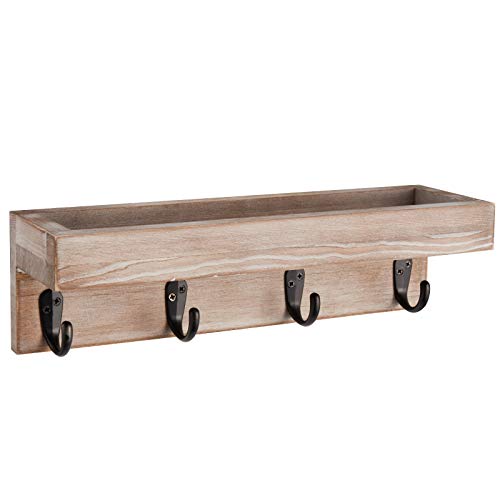 Sageme Entryway Shelf Wall Mounted,Vintage Rustic Farmhouse Solid Real
