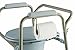 Medline Steel 3-in-1 Bedside Commode, Portable Toilet with Microban Protection, Can Be Used as Raised Toilet Seat Riser, Light Grey with Blue Accent
