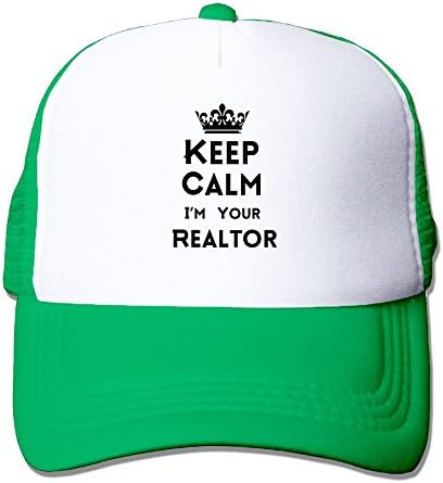 SHINENGST Keep Calm I'm Your Realtor Mesh Trucker Caps/Hats Adjustable For Unisex KellyGreen