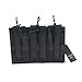Loglife Tactical Magazine Pouch Holds Holster Triple M4/M16 Open Top Mag Pouch 1000d with Bungee System (BK)