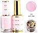 DND DC Pinks GEL POLISH DUO, Gel Lacquer 0.5 oz + Matching Nail Polish Color 0.5 oz, Daisy Nails (with bonus side Glitter) Made in USA (Soft Pink (122))