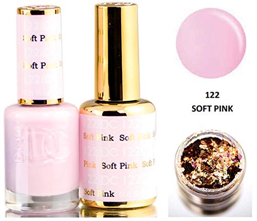 DND DC Pinks GEL POLISH DUO, Gel Lacquer 0.5 oz + Matching Nail Polish Color 0.5 oz, Daisy Nails (with bonus side Glitter) Made in USA (Soft Pink (122)) DND DC Pinks GEL POLISH DUO, Gel Lacquer 0.5 oz + Matching Nail Polish Color 0.5 oz, Daisy Nails (with bonus side Glitter) Made in USA (Soft Pink (122))