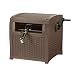 Suncast Resin Hose Hideaway with Hose Guide - Durable Outdoor Hose Storage Reel with Crank Handle, Lid, and Slide Trak Hose Guide - 225' Hose Capacity - Mocha Wicker primary