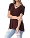 levaca Women's Short Sleeve Criss Cross Backless Hi Low Casual Loose Tees