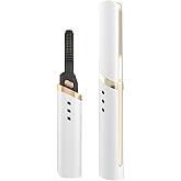 Heated Eyelash Curler for Women, Electric Lash Curler with 3 Temperature Modes, 10s Fast Heat-Up, 24H Long-Lasting Curl, USB-C Rechargeable Makeup Tool, Ideal Beauty Gift for Women (White)