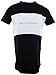 Mens Tall Long T Shirts and Hoodies with Zippers and Designs (Many Styles to Choose from) (L, Black/White)
