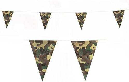 Camo Camouflage Flags Banner Bunting Party Decoration for Army Military Camping