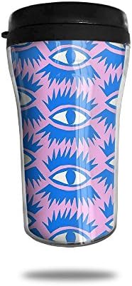 Portable Water Bottle Reusable Blue Eyes Double Shell Travel Coffee Cup With Lid 8.5 OZ For Home Office School And Travel
