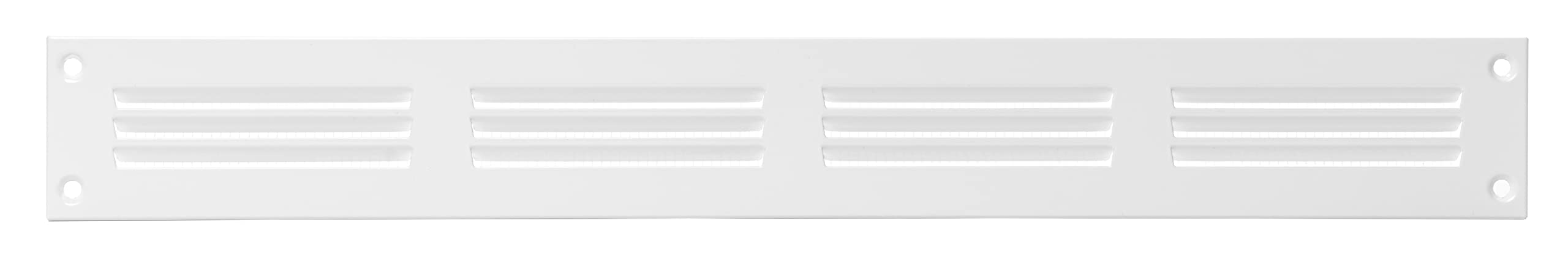 LIRAST 400x50mm Vent Cover White - 16x2 inch Wall Vent Cover with Insect Mesh - Ceiling Soffit Vents - External Vent Cover - Metal Ventilation Grilles - Air Vent Covers for Walls