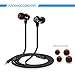 SoundPEATS In-Ear Headphones Ergonomic Comfort-Fit Earphones Stereo Earbud Headphones with Microphone (Noise Cancelling, Metal Housing, Flat Cable, In-line Control) - M20 Black