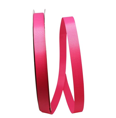 Reliant Ribbon Grosgrain Allure Ribbon, 5/8 Inch X 100 Yards, Shocking Pink