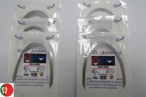 Dental Orthodontic .018"x.025'' Lower And Upper Ovoid Arch NITI 60/Uds ORTHOM