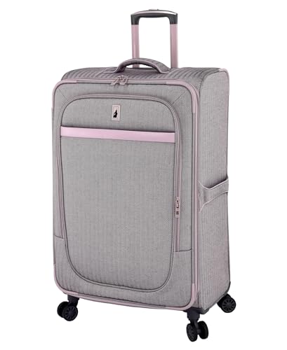 London Fog Kensington Lavender Black Herringbone 28" Expandable Spinner