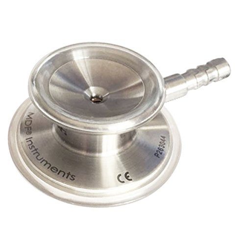 MDF Instruments, MD One Stainless Steel Stethoscope, Adult, Purple Tube, Silver Chestpieces-Headset, MDF77708