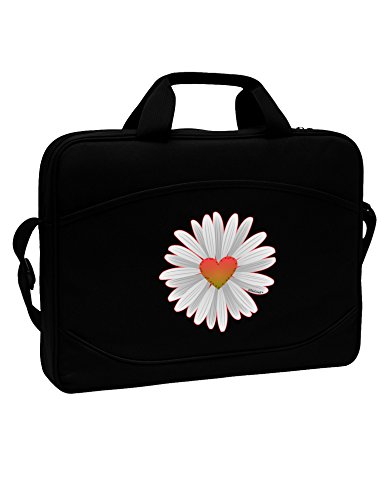 TooLoud Pretty Daisy Heart 15" Dark Laptop / Tablet Case Bag