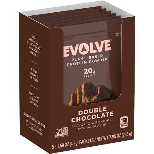 Evolve Protein Powder Packet, Classic Chocolate, 20g Protein, 5 Count