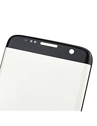 CrazyFire Samsung Galaxy S7 Edge Negro Reemplazo Lente exterior exterior Juego de reparación de pantalla de vidrio con cinta adhesiva de 1MM + Kit de herramientas + 1 par de pinzas + 1 Micro cable de rollo para G935V G935P G935F G935T G935A