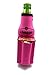 Beer Bottle Chuggie With Two Pockets, Holds Phone, Keys and Accesories, 3mm High Quality Neoprene (Pink)