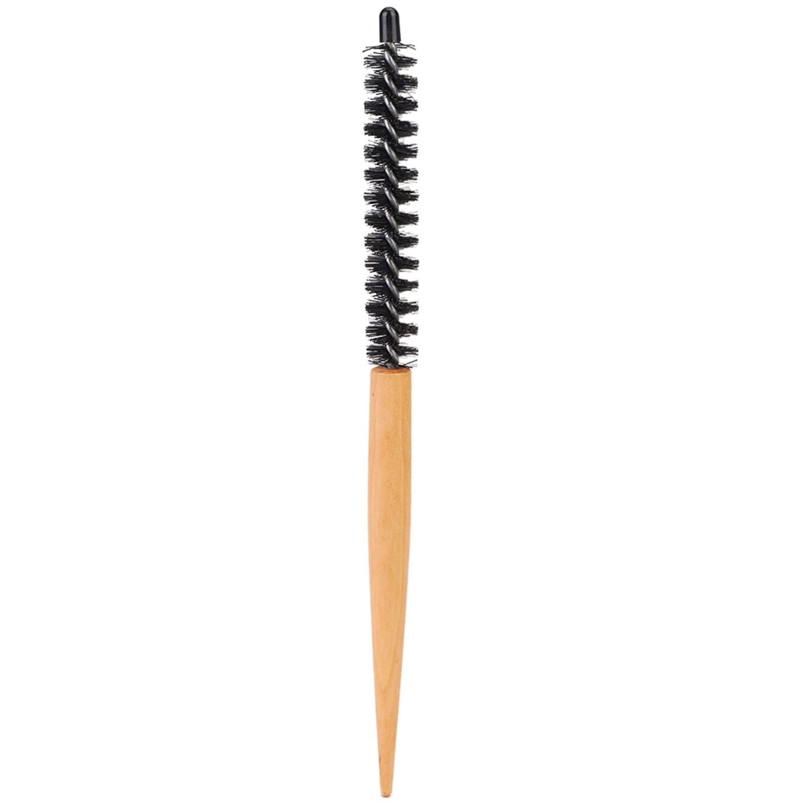 Mini Round Brush Nylon Bristles Short Hair Styling, Wood Handle(#16)